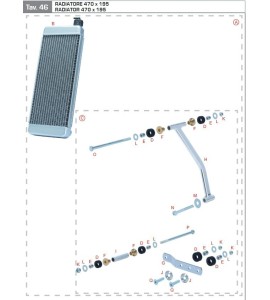 RADIADOR + SOPORTES 470X195