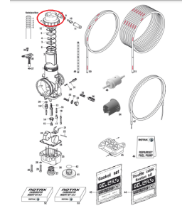 KART CARBURETOR COVER WITH BENT TUBE ASSY.