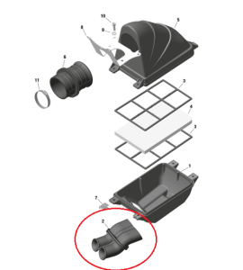 KART INTAKE SILENCER TUBE