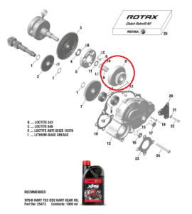 KART CLUTCH W. PRIMARY DRIVE GEAR 34T