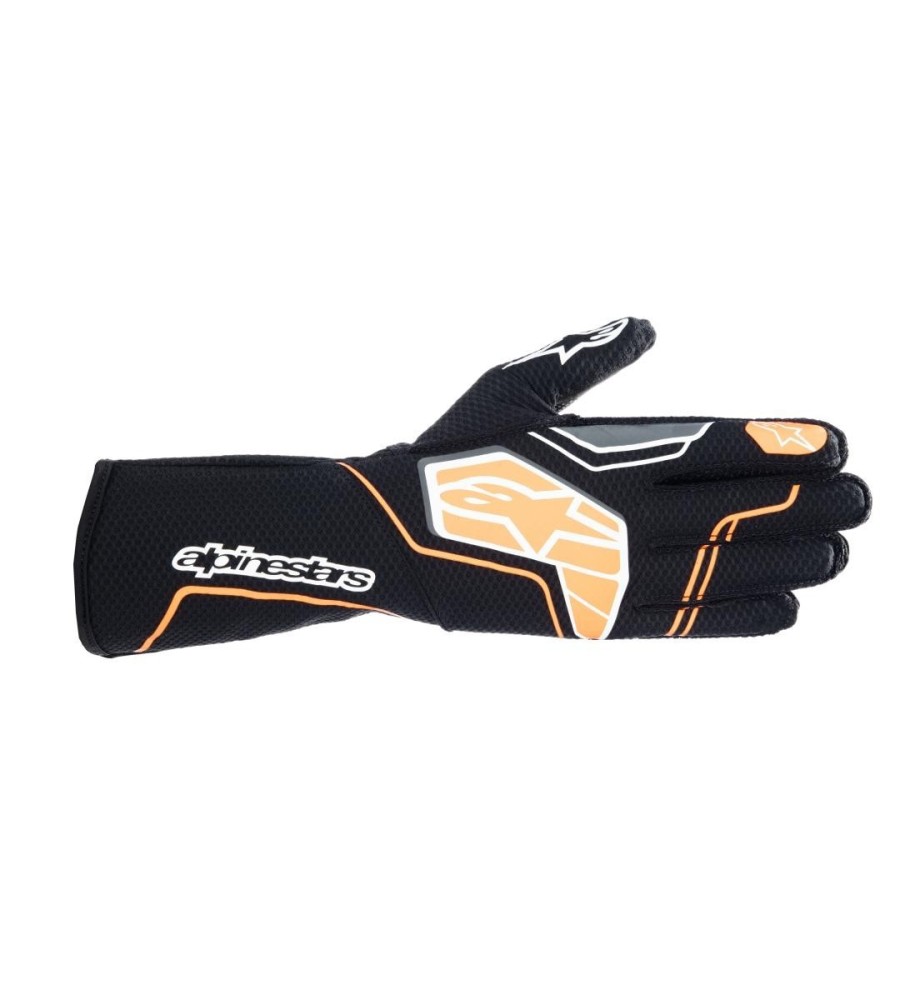 GUANTES TECH-1 KX V4 FIA NEGRO-NARANJA FLUOR
