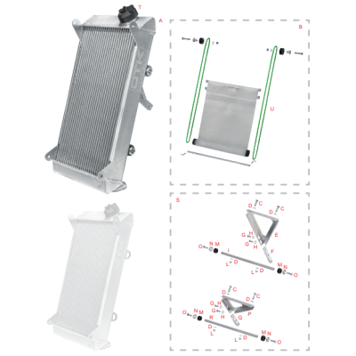 KIT RADIADOR 470 x 265 Y KIT CORTINA